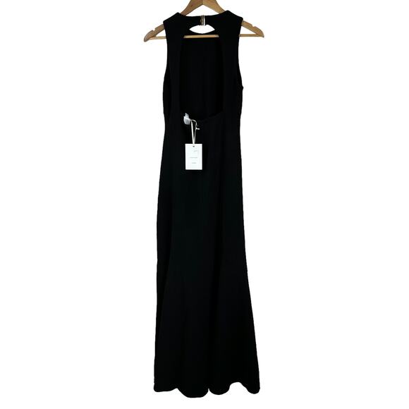 Significant Other NWT Ezra Maxi Dress Black Size 10 Open Back Twist Front Gown - Picture 4 of 12